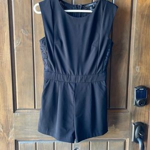 Black lace shorts romper small